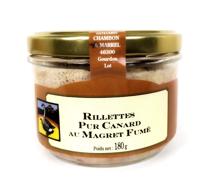 Godard Kačací rillet Magret Fumé so zaúdenými kačacími prsiami, pohár 180g