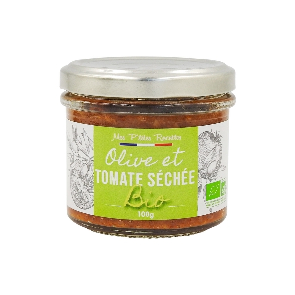 Mes P´tites Recettes BIO omáčka, salsa, dip, či nátierka z olív a sušených paradajok, 100g