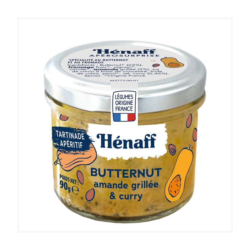 Hénaff Tekvicový dip, salsa, omáčka či nátierka so syrom, mandľami a kari, Francúzsko, pohár 90g