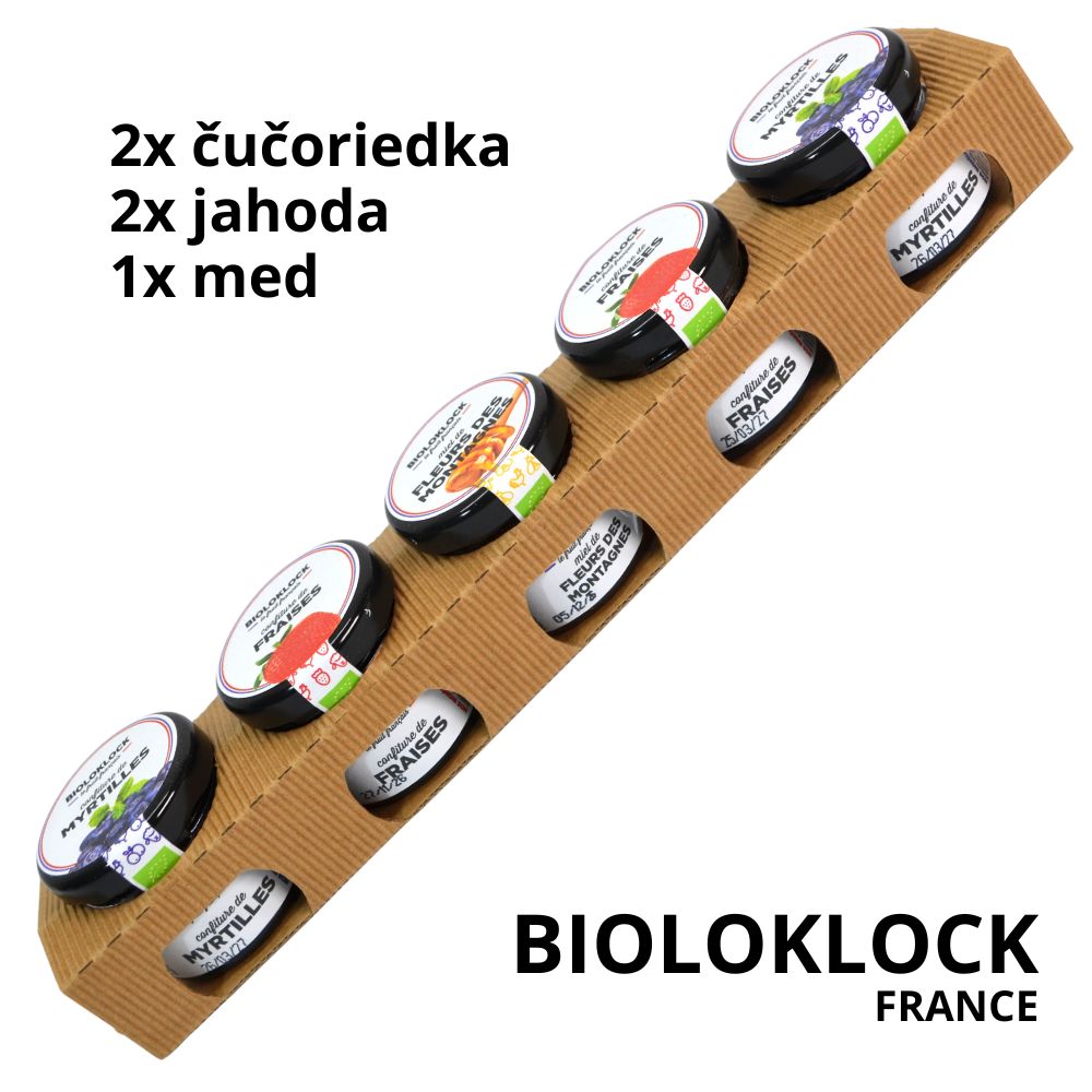 Bioloklock Darčekové balenie prémiových BIO džemov, Francúzsko, 5x30g