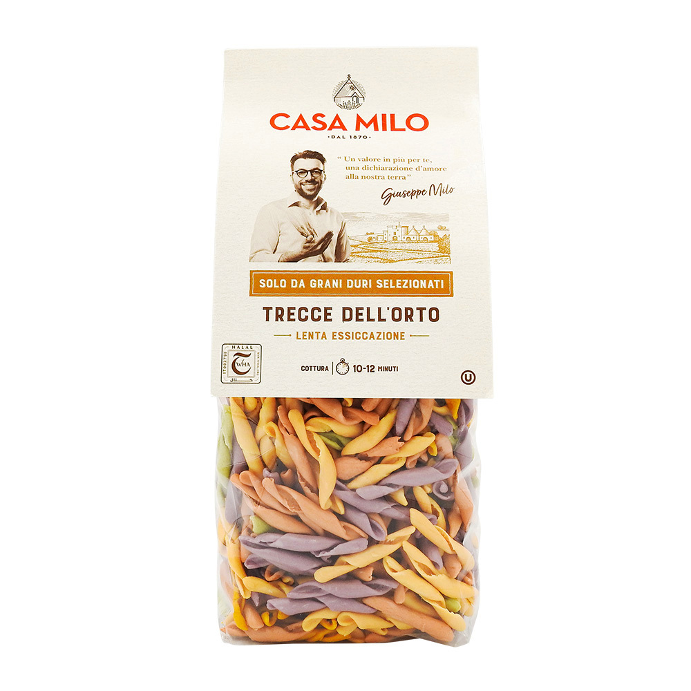 Casa Milo Cestoviny Trecce Orto s prídavkom zeleniny, Taliansko, 500g