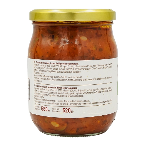 La Conserverie Familiale Cuketa s paradajkou a cibuľkou BIO, Francúzsko, pohár 520g
