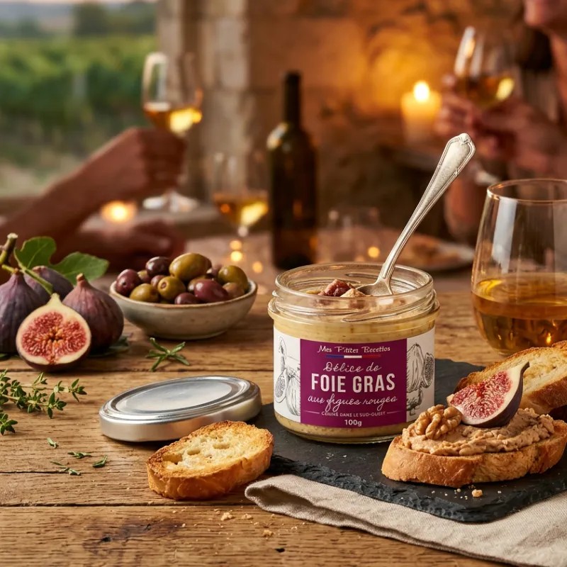 Mes P´tites Recettes Kačacie pečienky Foie Gras s figami, Francúzsko, pohár 100g