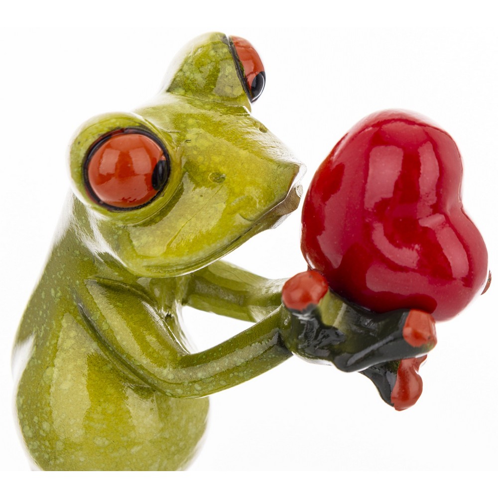 Darček pre ženu "Žabiak so srdcom", keramika 13,5x8x7,5cm