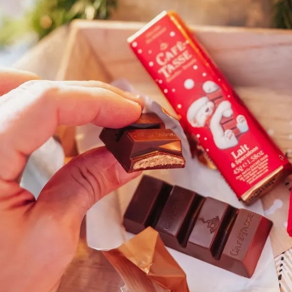 Cafe Tasse Plnená čokoládová tyčinka mliečna so speculoos, Belgicko, 45g