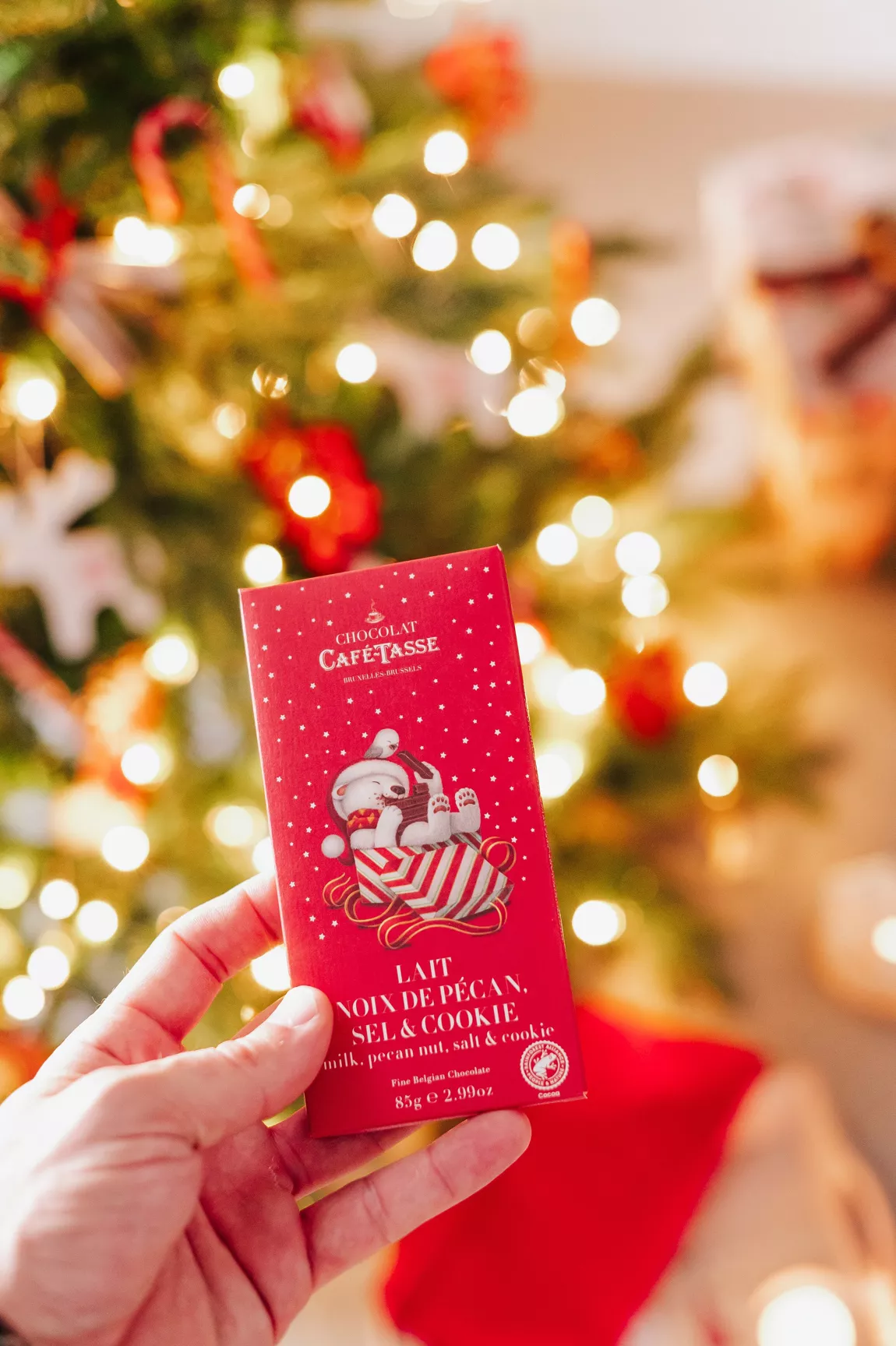 Cafe Tasse Mliečna čokoláda s pekanovým orechom, soľou a sušienkami, 85g