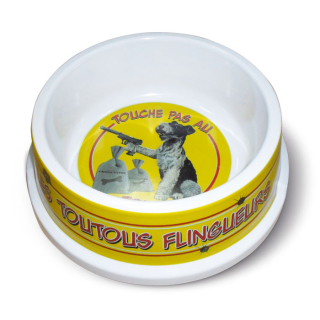 Miska pre psy "Les Toutous flingueurs" 21x7 cm, melamín