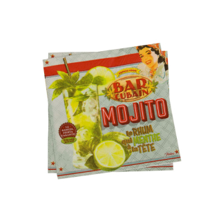 Servítky 20ks "Mojito" 33x33 cm, papier