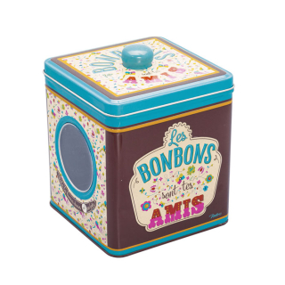 Dóza na cukrovinky "Ton ami" 13x13x16.5 cm, plech