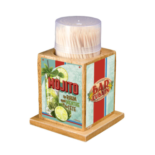 Držiak na špáradlá "Mojito" 6x6x8.5 cm, drevo