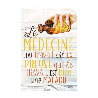 Dekoračná tabuľka M "Medecine du travail" 20x30 cm, plech