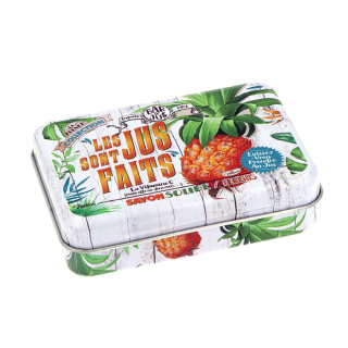 Francúzske mydlo s vôňou "ananás" v darčekovej retro krabičke "Les jus sont faits"