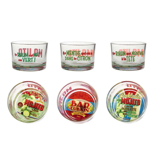 Poháriky koktejlové sada 3ks "Mojito" 1 verrine : D 8 x H 6 cm - 150ml, sklo