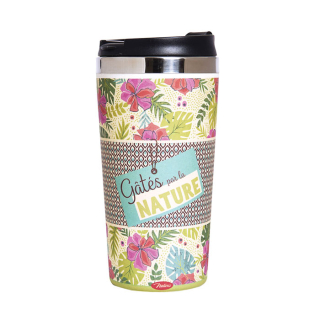 Termo hrnček "Gâtés par la nature" D 8,5 x H 18 cm - 500ml, bambus