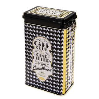 Dóza na kávu "Cinéfiltres" 13,5 x 18 x 8,5 cm, plech
