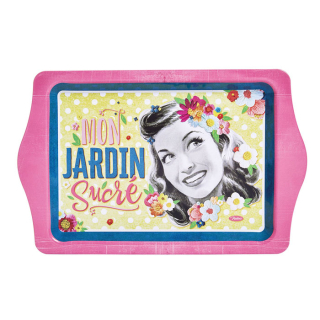 Tácka malá "Mon Jardin sucré" 25 x 16 x H. 1,2 cm, plech