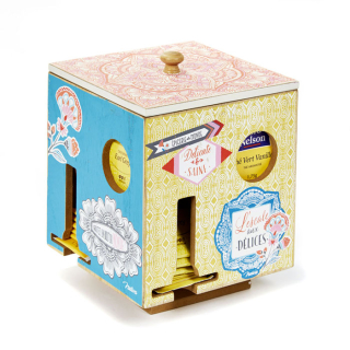 Otočný stojan na čaj vo francúzskom vintage & retro dizajne, ''L'escale aux délices'' 18 x