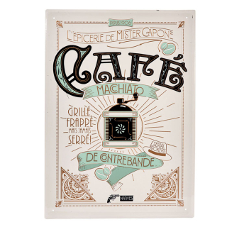 Dekoračná tabuľka L "Mister Capone" 30 x 40 cm, plech