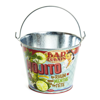 Natives Vedro na ľad a nápoje alebo darčekové balíčky "Mojito", plech, 24x18cm