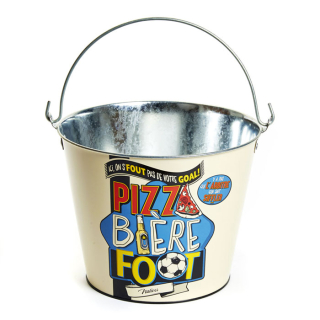 Natives Vedro na ľad a nápoje "Pizza Biere Foot", plech, 24x18cm