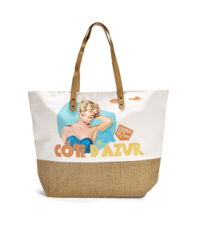 Plážová taška "Côte d'Azur" 50x37x4 cm