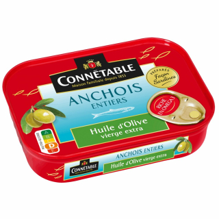 Connétable Ančovičky v extra panenskom olivovom oleji, plech 100g
