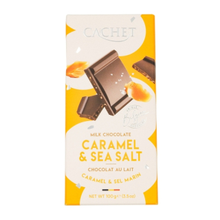 Cachet Mliečna čokoláda slaný karamel s morskou soľou, Francúzsko, 100g