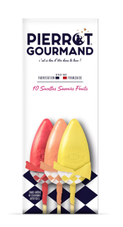 Pierrot Gourmand 10ks ovocných lízaniek v darčekovej krabičke, Francúzsko 130g