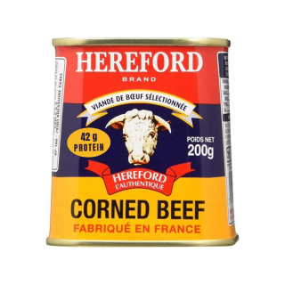 Hereford Corned Beef - 100% Mleté hovädzie mäso pomaly varené, Francúzsko, konzerva 200g