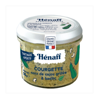 Hénaff Cuketový dip, salsa, omáčka či nátierka so syrom, kešu a bazalkou, Francúzsko, pohár 90g