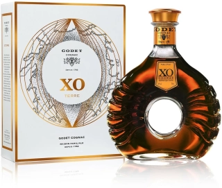Godet Koňak XO Terre 30ročný, Francúzsko, gift box 0.7l