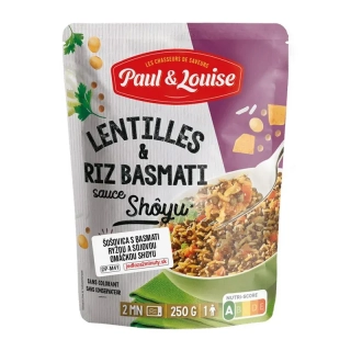 Paul & Louise Šošovica s basmati ryžou a sójovou omáčkou, Francúzsko, Doypack 250g