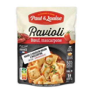 Paul & Louise Ravioli s hovädzím mäsom a mascarpone, Francúzsko, Doypack 300g