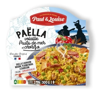 Paul & Louise Paella s kuracím mäsom, plodmi mora a chorizom, Francúzsko, MW tray 300g