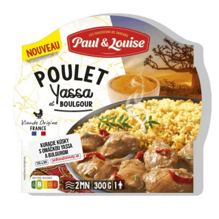 Paul & Louise Kuracie kúsky s cibuľovo horčicovou omáčkou Yassa a bulgurom, France, 300g