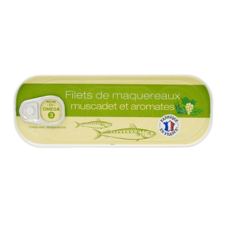 Jardimére Filety z makrely s vínom a bylinkami, Francúzsko, plech 176g
