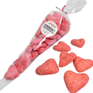 Jahodové srdiečka Strawberry Love v darčekovom sáčku, Francúzsko, 130g