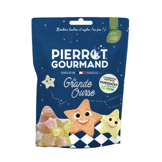 Pierrot Gourmand Gumené cukríky Hviezdičky, sladko kyslé s posýpkou, Francúzsko, 100g