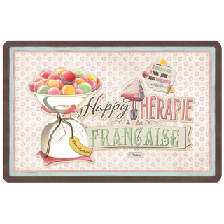 Sada 6ks Podložka na stôl - prestieranie "Happy thérapie Macarons" 43x28cm, pvc