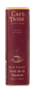Café Tasse Plnená čokoládová tyčinka, horká s marakujovou plnkou, 45g, Belgicko, 45g