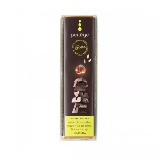 Cafe Tasse Čokoládová tyčinka bez cukru, mliečna s chrumkavým praliné, Belgicko, 42g