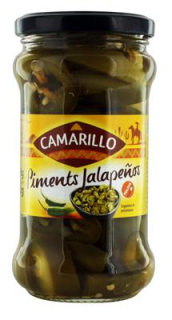 Camarillo Pikantné papričky jalapeňos, krájané, Francúzsko, 280g