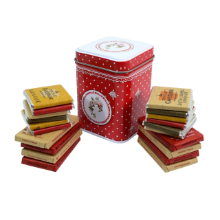 _Darčeková krabička Elegant Red s čokoládkami Cafe Tasse