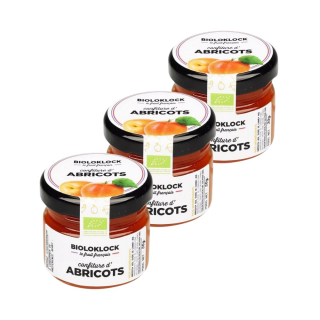 3x Bioloklock Marhuľový BIO Premium džem 60%, Francúzsko, pohár 30g