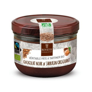 Bovetti BIO Chrumkavá orieškovo čokoládová nátierka s pohankou, Francúzsko, 200g