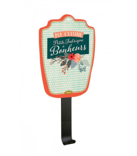 Vešiak na utierku "La petite fabrique á bonheurs" NC : 10 x H 13 (hors crochet), plech