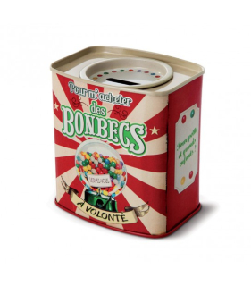 Šporkasa plech "Bonbecs" 9,5x7x10 cm, plech