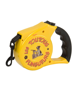 Vodítko na psa "Les Toutous flingueurs" 16x12x3 cm - 4 m, plast abs